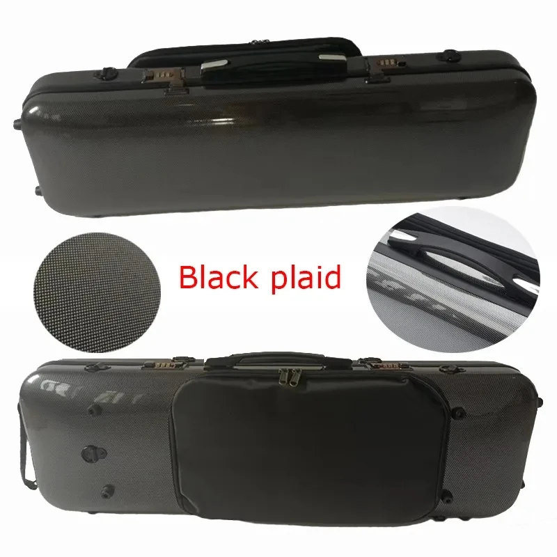 Multicolor Rectangle 4/4 3/4 Violin Case Code Lock Music Bag Carbon fiber Square Violin Box With hygrometer