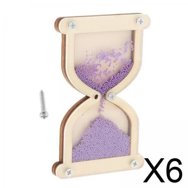 

Набор из 6 деревянных песочных часов для развития моторики и раннего обучения