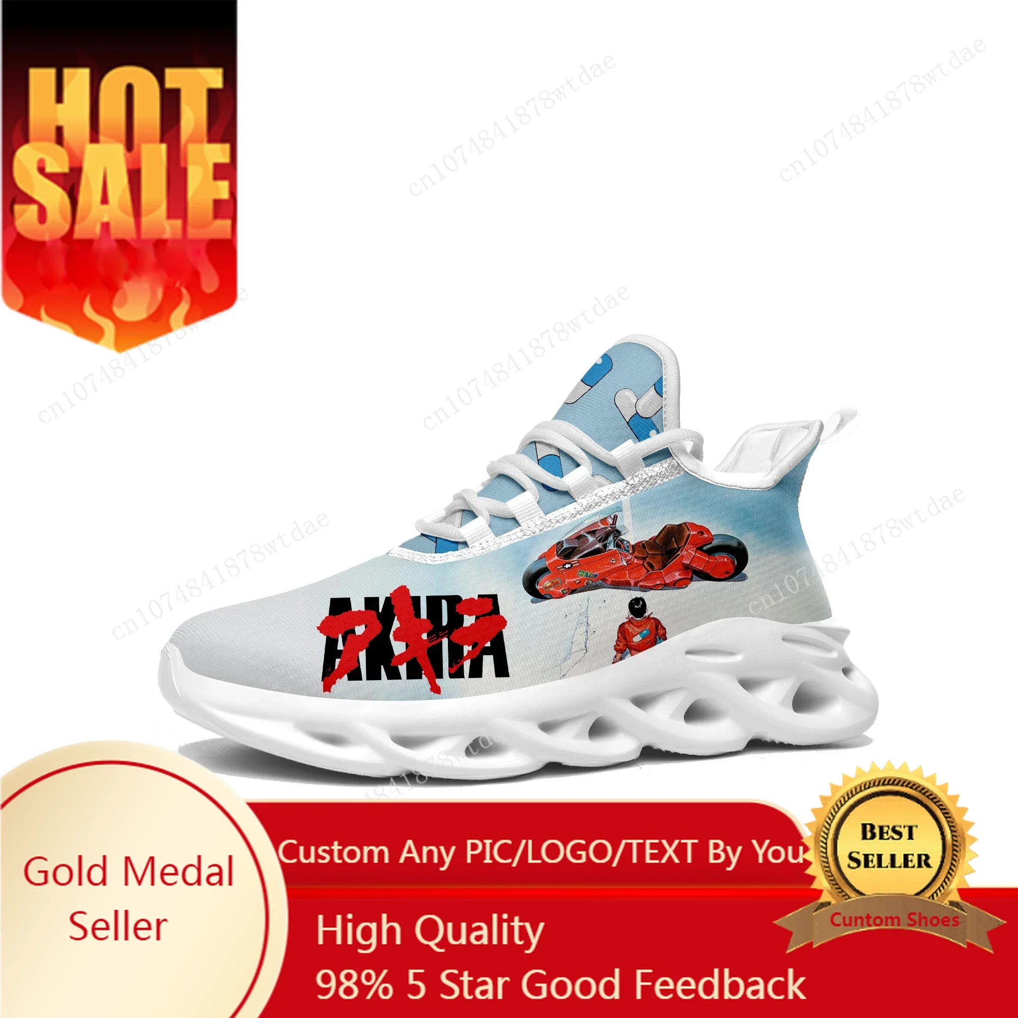 

Akira Synthwave Flats Sneakers Mens Womens Teenager Sports Running Shoes High Quality Anime Cartoon Custom Lace Up Mesh Footwear