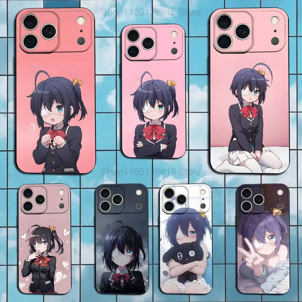 

Cute R-Rikka T-TAKANASHI Case For iPhone 17,16,15,14,13,12,11 Air,Plus,Pro Max,XS,X,XR,SE,Mini,8,7,Soft Silicone Black Cover