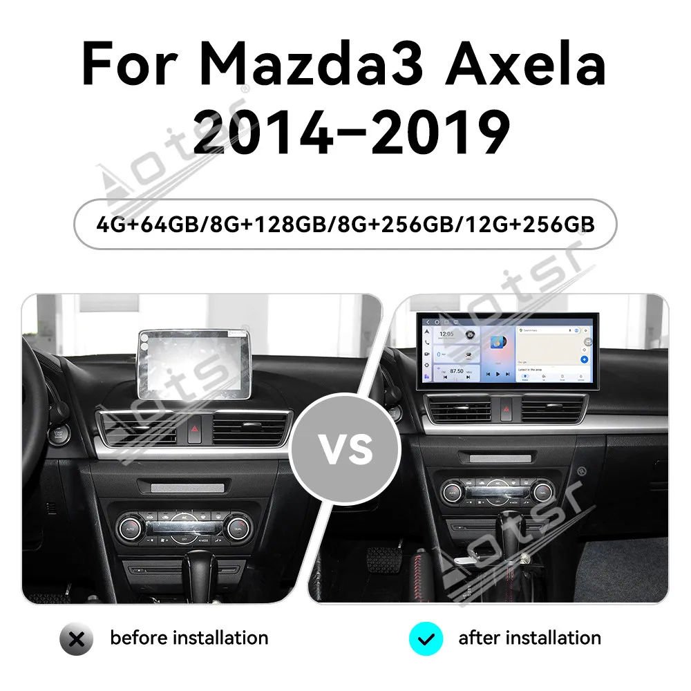 Modern 15.8 Inch Large Screen Android 15 Multimedia Radio For Mazda3 Axela 2014-2019 Android Auto GPS Navi Stereo Head Unit