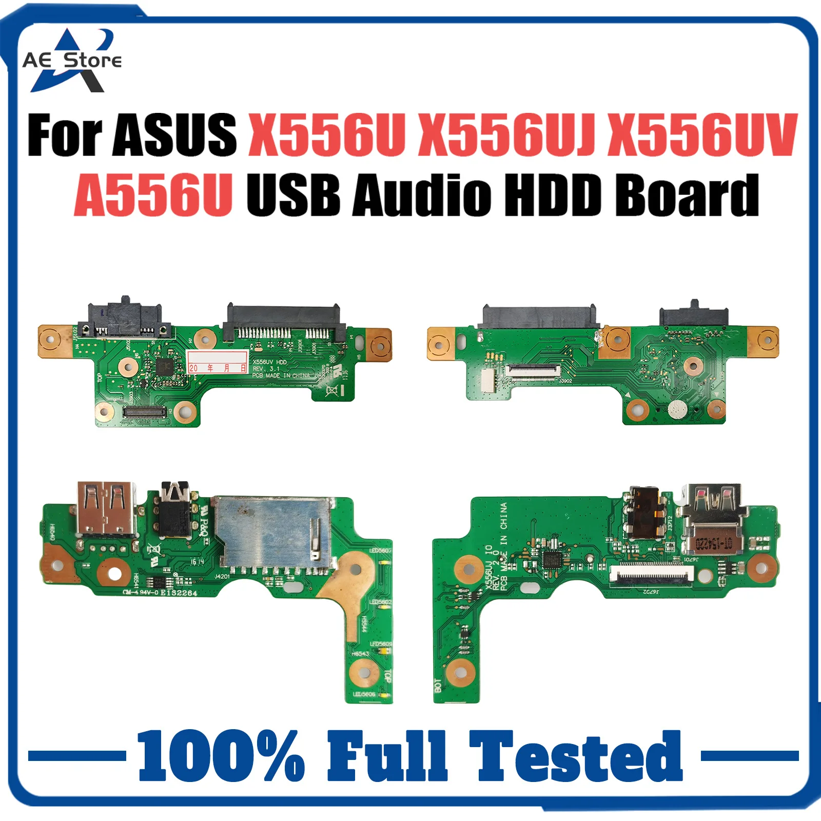 

For Asus X556U X556UJ X556UV A556U K556U F556U VM590 Laptop Hard Disk Driver USB Audio HDD BOARD