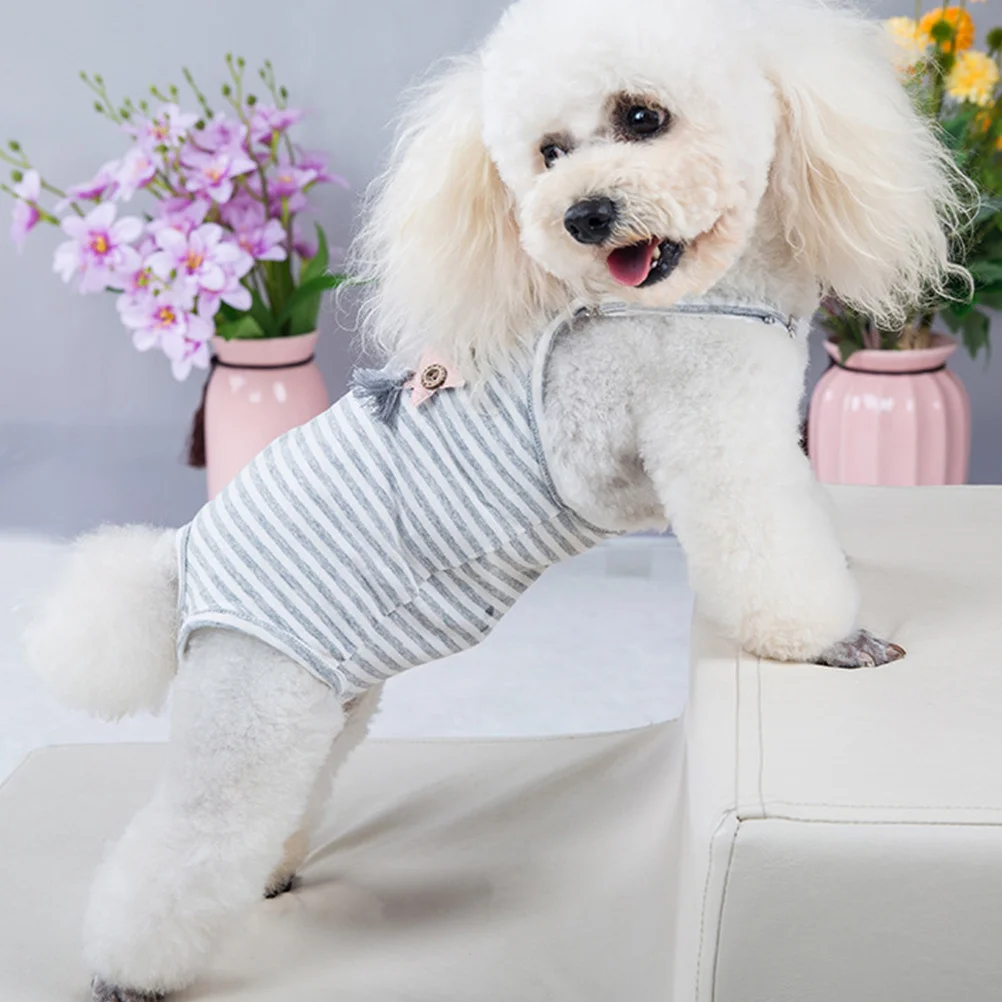 

Dog Diaper Pantie Female Pet Supply Sanitary Pants Comfortable Stripe Design for Menses Protection Dog Diaper Pet Supply