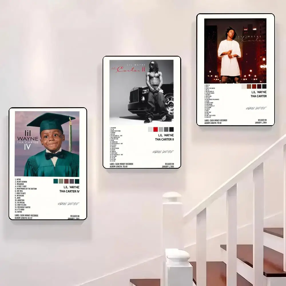 

Rapper L-Lil Wayne Poster Sticky Wall Waterproof Home Living Room Bedroom Bar Aesthetic Decoration Perfect Gift