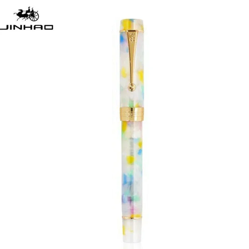 Jinhao 100 Centennial Resin Fountain Pen EF/F M / Bent Nib Golden Clip Business Office School Supplies Stationery PK 9019