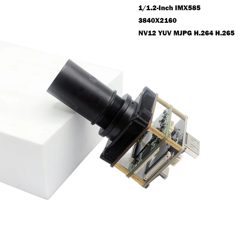 8MP HD IMX585 USB3.0 Camera Module STARVIS High Sensitivity NV12 YUV MJPG H.264 H.265 2D-DNR,3D-DNR For Product Vision