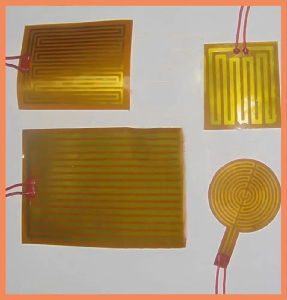 70x200mm 12V 6W,Polyimide electric film For Vacuum heating and baking areas Electric Heating Pads heat rubber flexible element