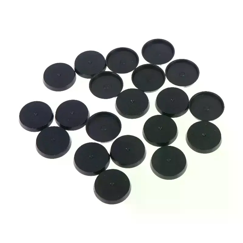 20/100Pcs 25mm Round Wargame Miniature Base Black Plastic Figure Stand For Tabletop Wargaming Model Hobby DIY Painting