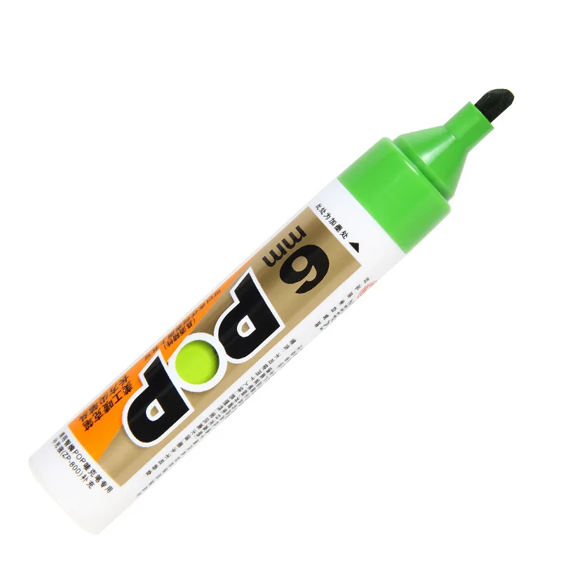 12Colors 6mm POP Waterproof Paint Permanent Refillable Marker Pen Sketching Graffiti Markers Poster Pen School Supplies