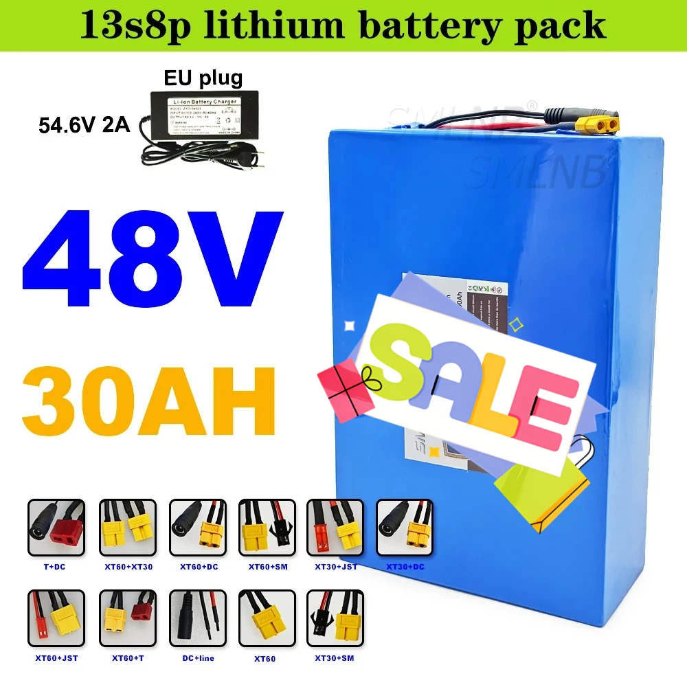 

48v 30000mAh for Citycoco Motorized Scooter Batteries Built in 50A BMS New Original 48V 30ah 13s8p Lithium Battery Pack