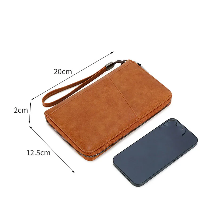 جديد جواز سفر كليب المحفظة النساء والرجال متعددة الوظائف بولي Leather الجلود بطاقة Holde تتفاعل مكافحة سرقة الضرب محافظ حقيبة التخزين #6