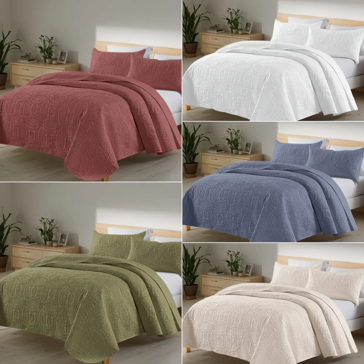 

Three-Piece Bedding - Cozy And Warm Winter Quilt, Lightweight Microfiber Bed Cover - Modern Coin Design Quilt Set Suitable for Year-Round Use - Perfect Holiday Present (Includes 1 Quilt And 1 Or 2 Pillowcases)