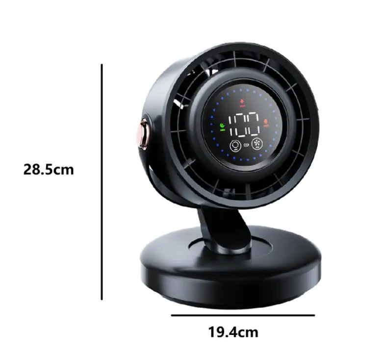 Desktop Air Circulator Fan 100 Speeds 360° Adjustable Angle Small Fan Quiet Cooling Fan With ICE Cooling Tech/7 Optimized Blades