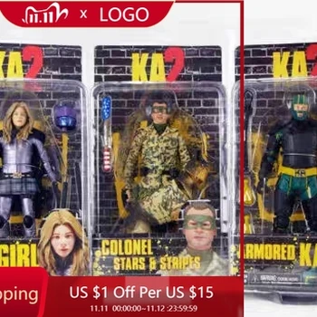 NECA 영화 킥 엉덩이 Mindy Macready Colonel 영화 액션 피규어 장난감, 박스 내 8 인치