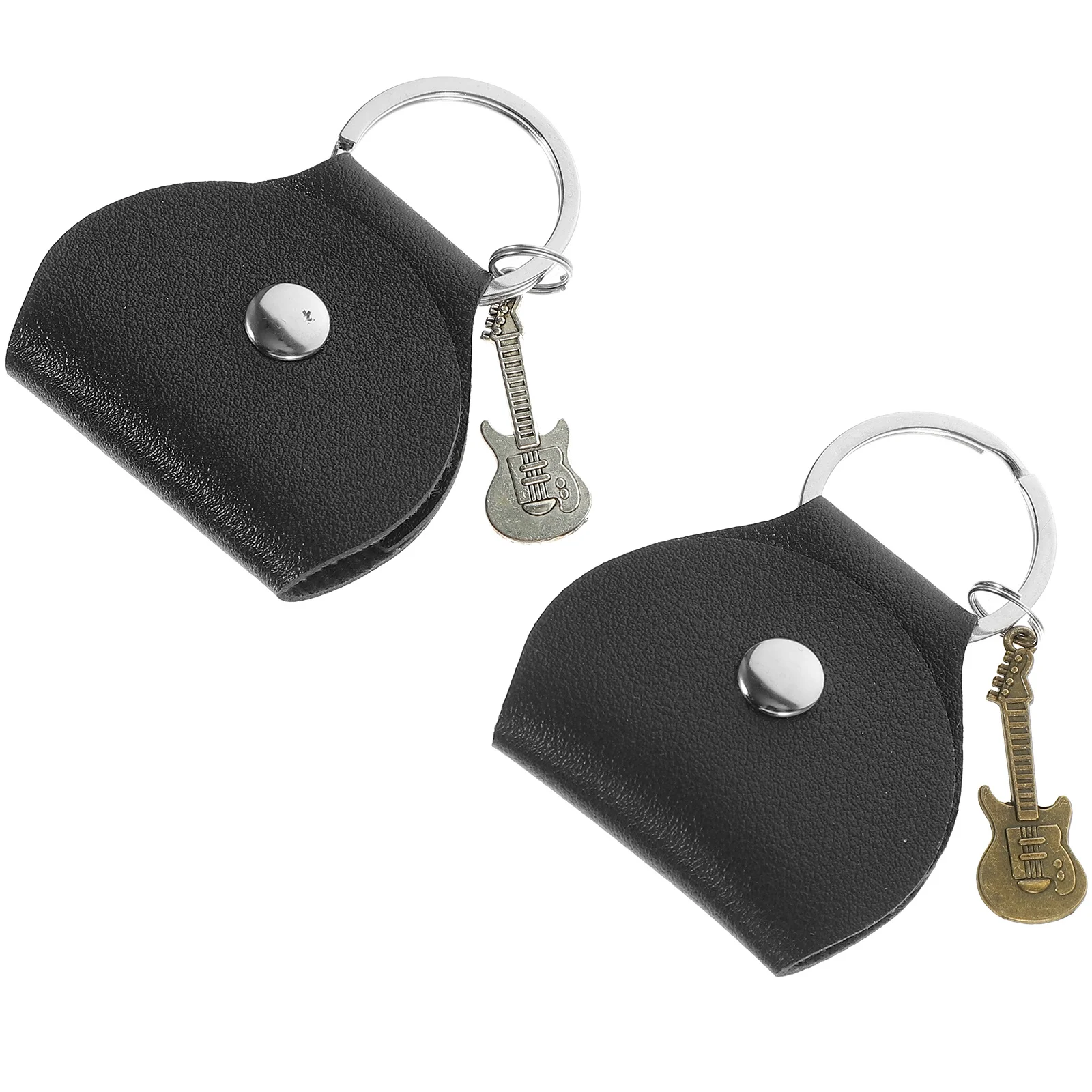 2 قطعة حامل اختيار الجيتار PU المفاتيح المحمولة اختيار حقيبة التخزين المنظم للسفر والاستخدام اليومي أشياء الغيتار #3