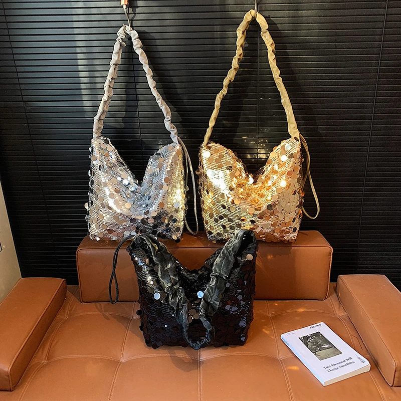 

Exquisite Shining Sequins Square Shoulder and Crossbody Bag for Women 2025 High Quality Popularity Stylish Design Sweet Handbags