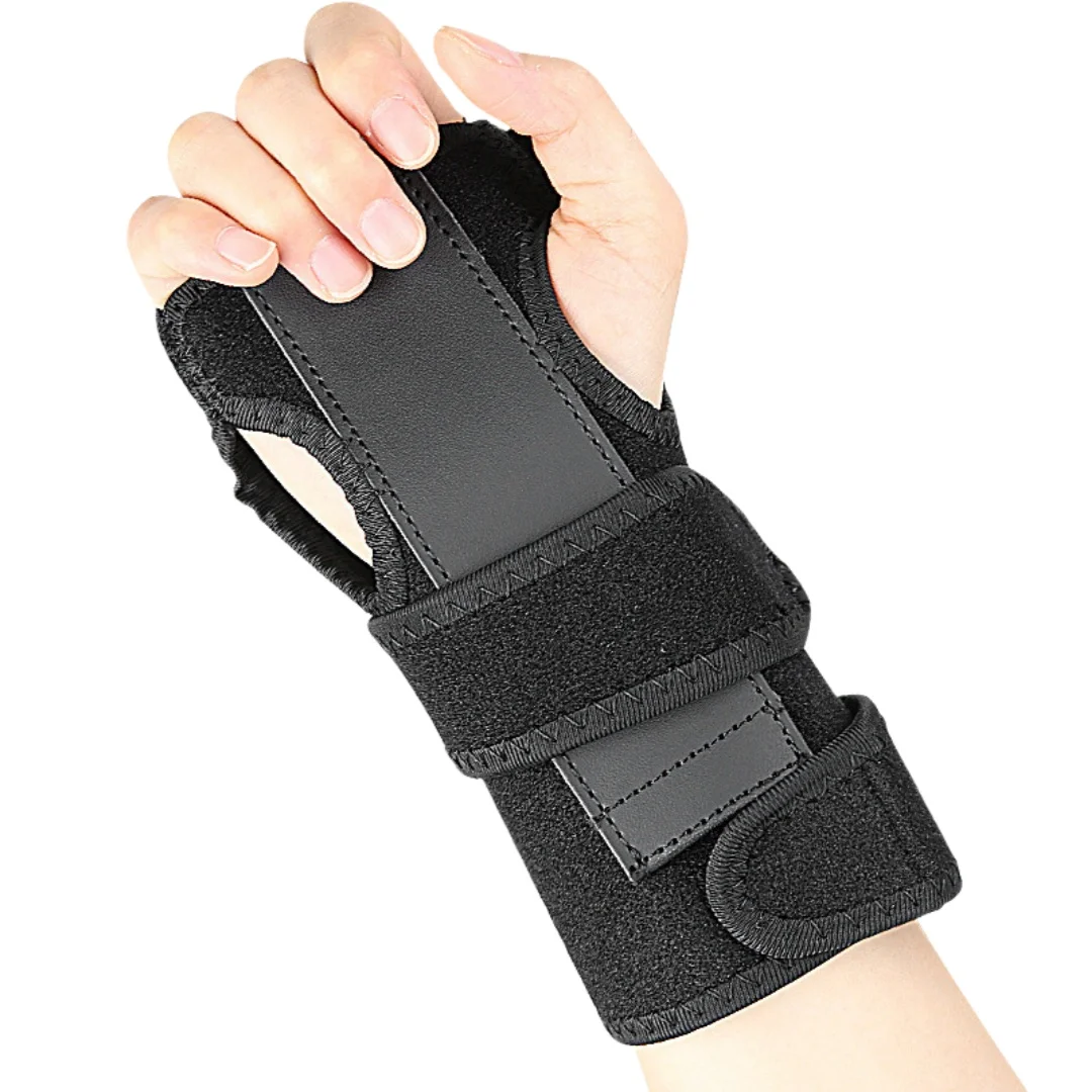 دعامة دعم المعصم الرياضية القابلة للتعديل مع لوحة ألومنيوم قابلة للإزالة، واقي تثبيت المعصم، حزام ضغط، دعم راحة اليد