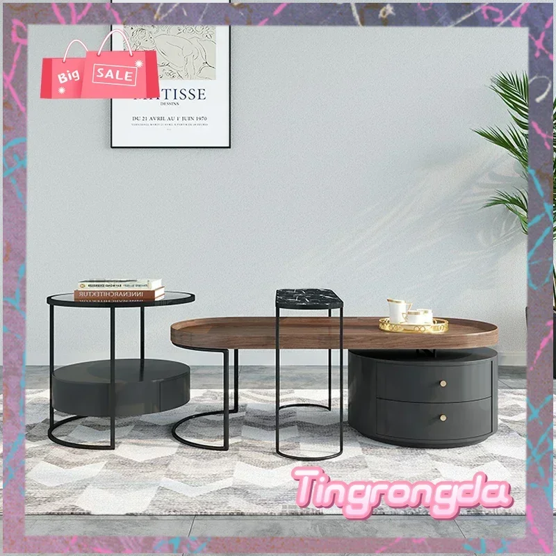 Y Modern Multifunction TV Table Television Wall Luxury Wooden Media TV Console Stand Coffee Table Living Room Furniture TV Stand