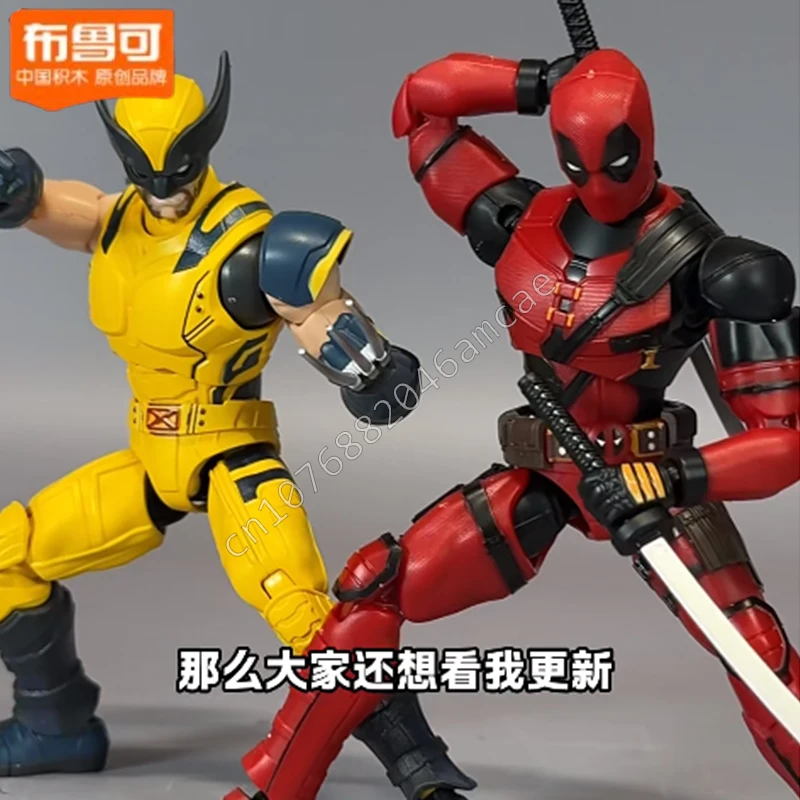 

BLOKEES Marvel Robot Kit Deadpool & Wolverine Action Figure CHAMPION CLASS Toy Series Collections Action Figure Gift Movable Toy