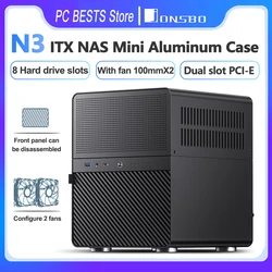 Jonsbo N3 NAS ITX Mini Case All-In-One Aluminum Office Desktop Chassis 8 Hard Disk Location Support 250mm Graphics Card PC Case