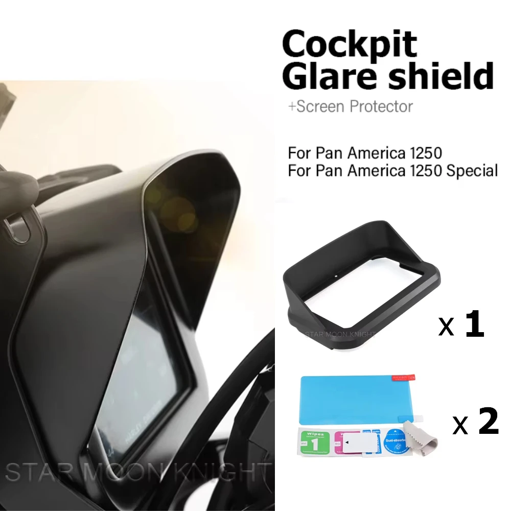 TFT 6,8 Inch Cockpit Glare Shield For Pan America 1250 Special 2021- Instrument Hat Sun Visor Glare Protection Meter Screen Film