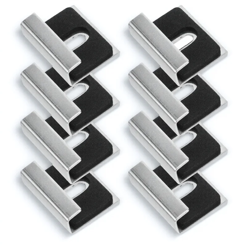 

8pcs Mirror Frame Kit for Bathroom Wall Mounted Glass Hanger Clamps Heavy Duty Mirror Hooks Hanging Hardware Set