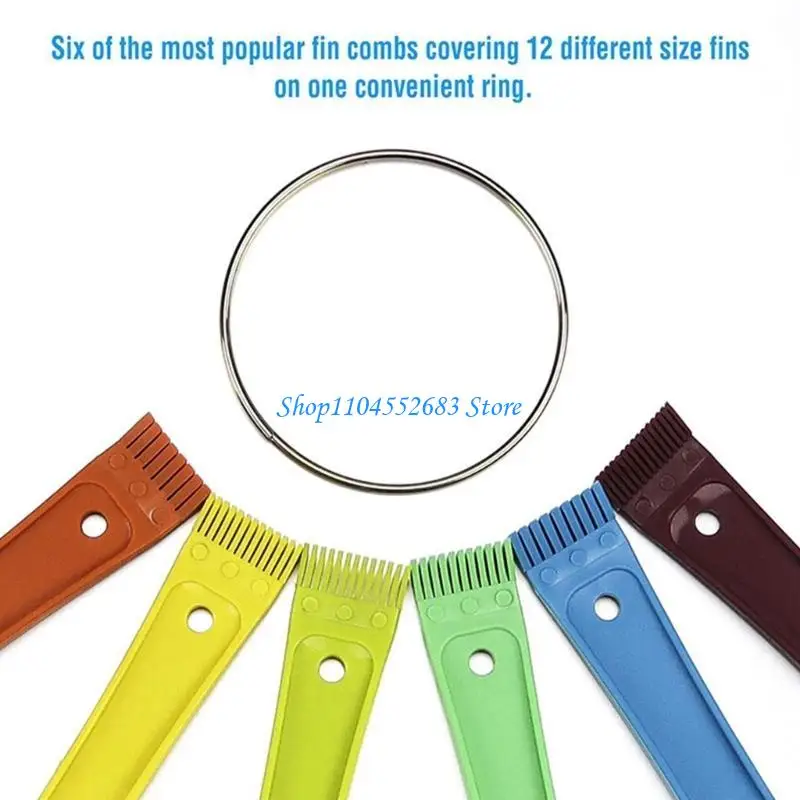 

Y6GD 6Pcs Plastic Fin Coil Comb Radiators Fin Condenser Set for Straighten Evaporators Air Conditioner Fin Comb Straighten