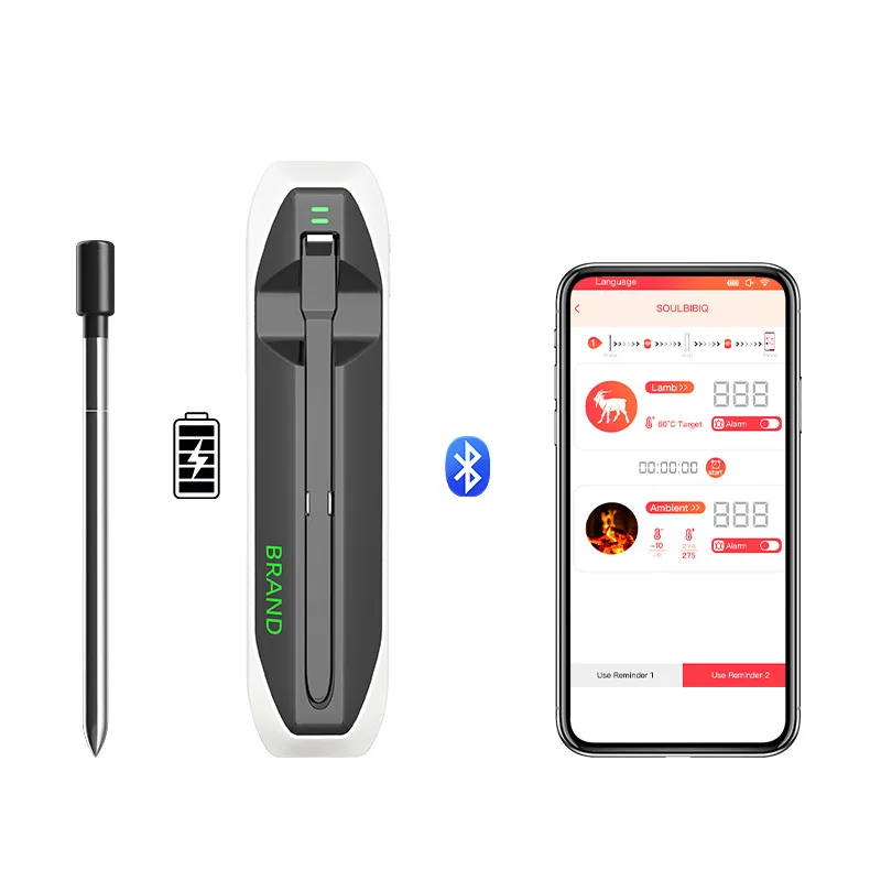 Kabelloses Fleisch thermometer Remote digitale Küche Kochen Lebensmittel Fleisch Werkzeuge Smart Digital Bluetooth Grill thermometer