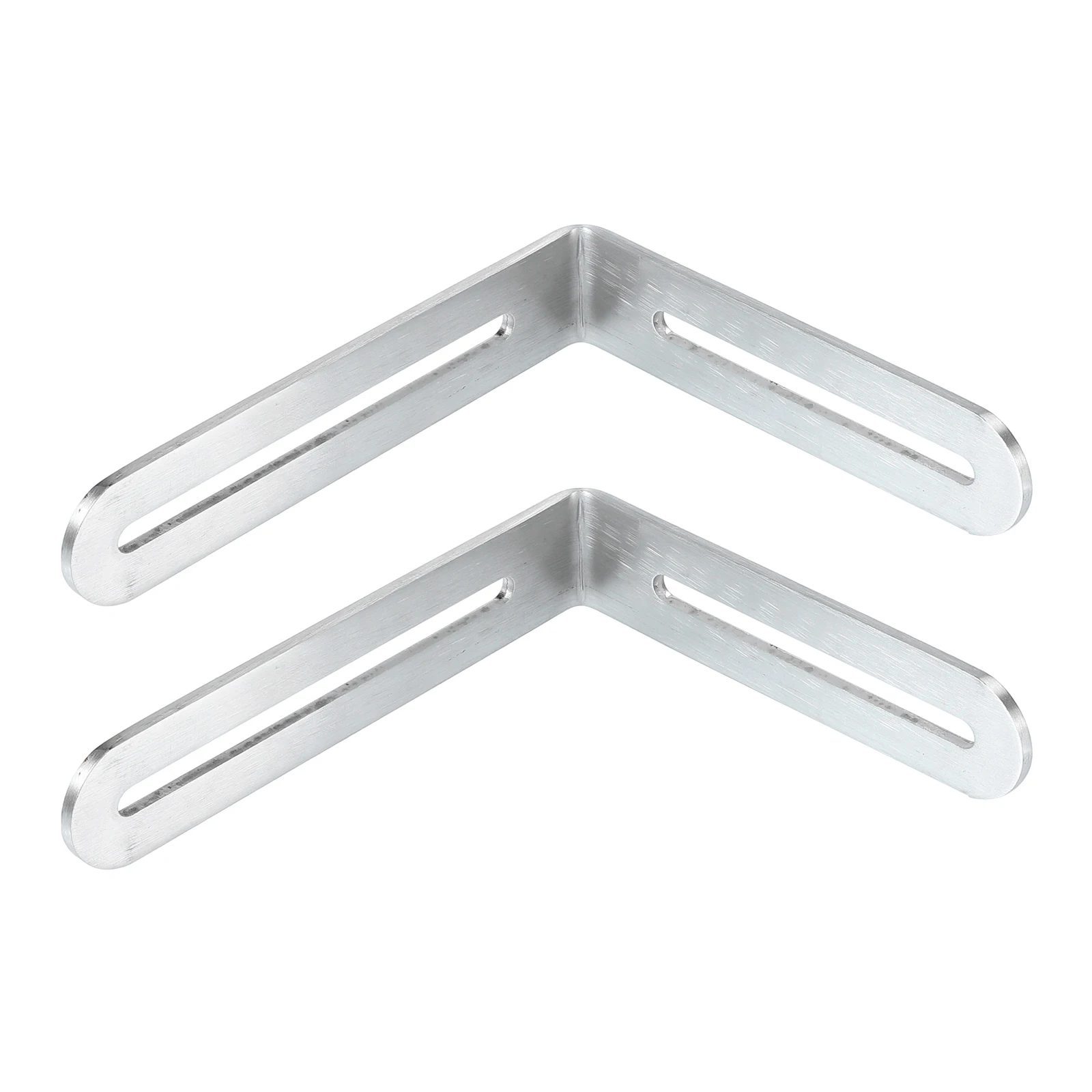 

2pcs Stainless Steel L-Shaped Corner Brackets For Furniture Shelf Reinforcement Fastening Support Right Angle Joint Brace For