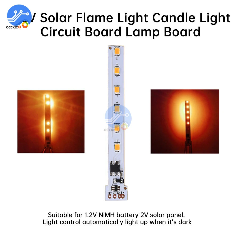 12 LED 1.2V obwód lampka pochodnia słonecznego lampka pochodnia tablica świetlna kontroli lampa świeca słonecznego płyta napędowa sprzęt elektryczny