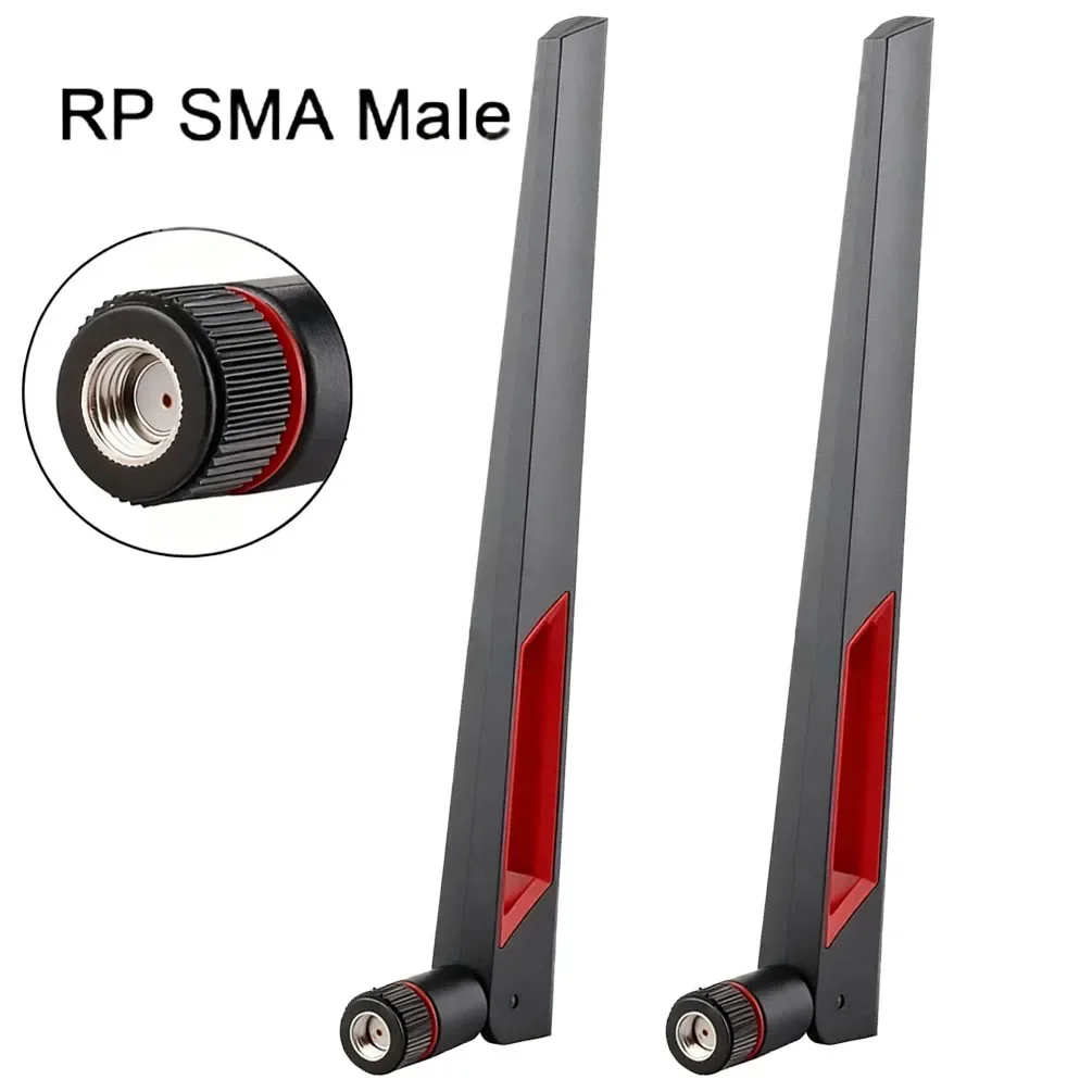 2-teilige Hochleistungs-Dualband 2,4/5,8GHz WLAN-Antenne mit RP-SMA & SMA Steckverbindern für Router/USB-Adapter