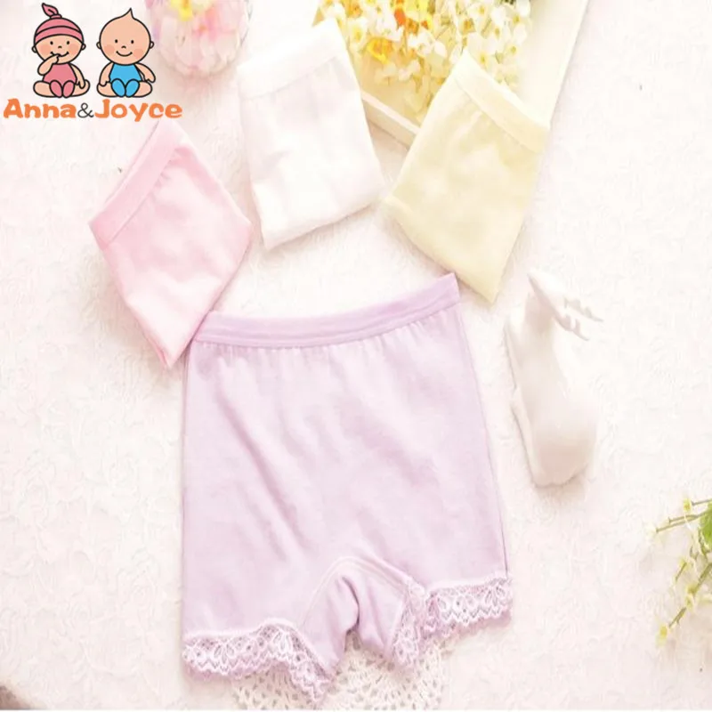 3Pc Girls Cotton Lace Boxer Kids UnderPants Children Underwear Girls Safety Underwear suit 2-10 years