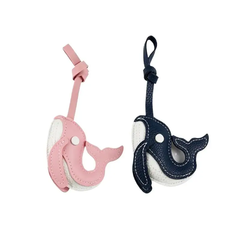 1 Stück Niedlicher Wal-Delfin Taschenanhänger Meeres-Tier PU-Leder Schlüsselanhänger Beruhigende Tiefsee-Vibes-Entspannendes Natur-Inspiriertes Accessoire – Detail 8