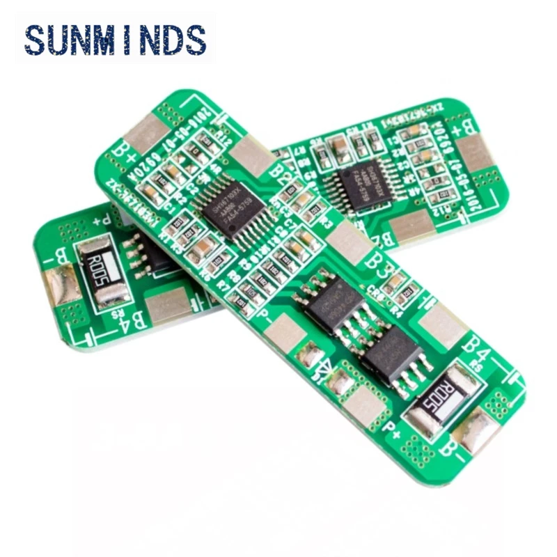 1pcs 4A-5A PCB BMS Protection Board for 4 Packs 18650 Li-ion lithium Battery Cell 4S