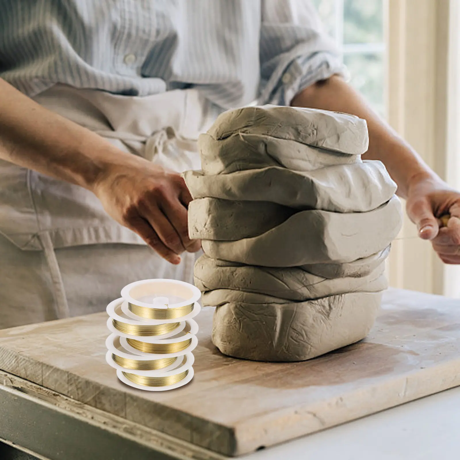 5 Rolls Jewelry Making Copper Wire Flexible Easy to Cut for Crafting Earrings Bracelets DIY Art Projects Compact Storage