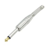 2 Pole 6.35mm Audio Plug Connector 1/4 6.35mm Plug