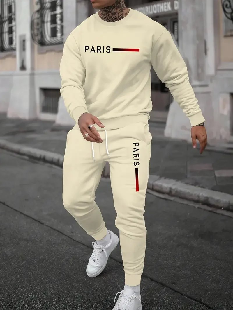 

Autumn Winter Two Piece Set for men Drawstring Women's Tracksuit tshirt Suit Quality Comfortable Casual Pullover Fashion Suits﻿﻿