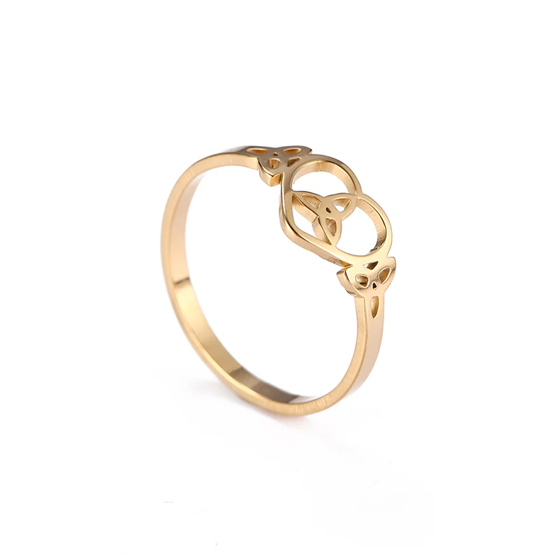 Witch's Irish Knot Ring für Frauen Edelstahl Irland Keltische hohle Fingerringe Neue Hexerei Amulett Schmuck Geburtstagsgeschenk – Detail 10