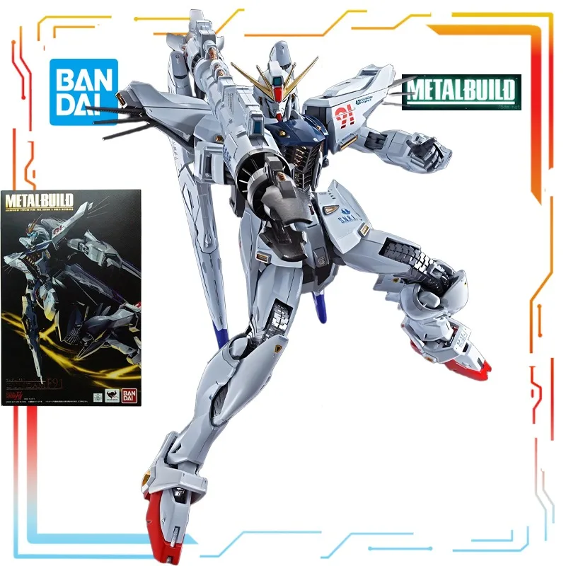 

Bandai Original METAL BUILD Mech Finished Products Series F91 Gundam Anime Action Figure Model Toy Model Ornaments Gifts for Boy
