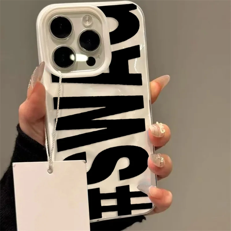 SWAG Bold Letter Phone Case for iPhone 17 16 Plus 15 Pro 14 13 12 11 Pro Max  17 Air 16E Shockproof TPU Back Cover For Men Women