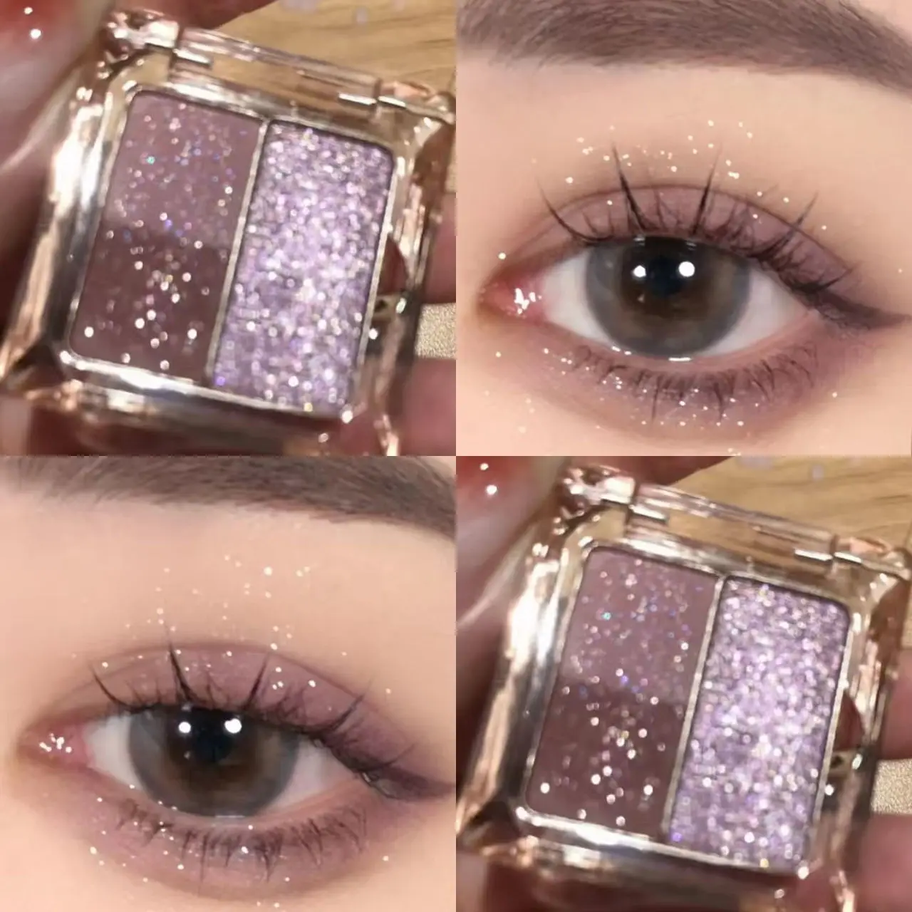 Pink Purple Eyeshadow Disc Sequins Pearlescent Student Party White Glitter Niche Set Portable