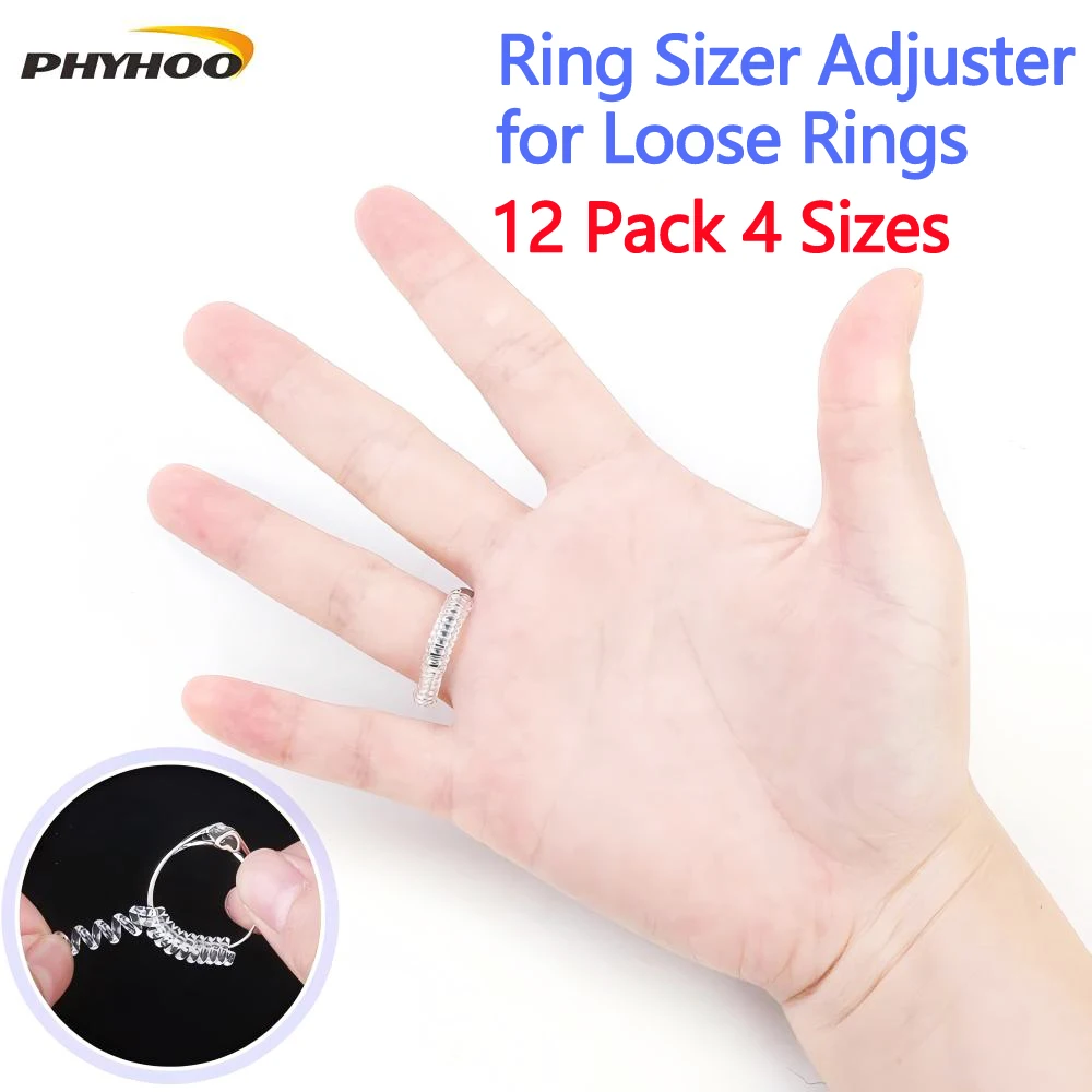 

Ring Sizer Adjuster Loose Rings 4 Sizes Silicone Ring Guards Invisible Spiral Ring Spacers Fitter Ring Adjuster Jewelry Tools
