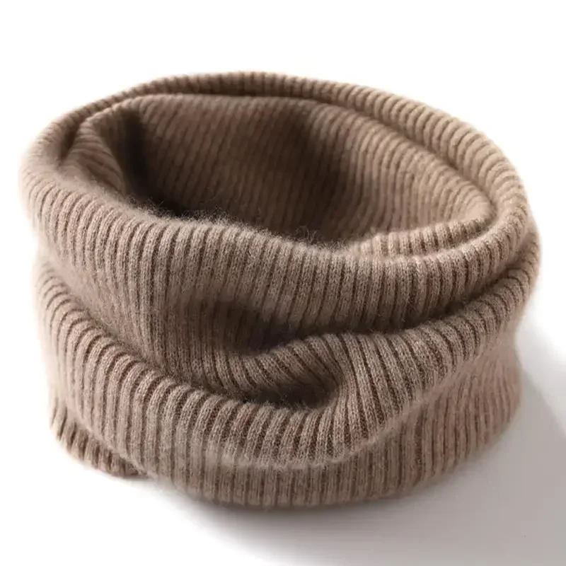 Unisex Winter Casual Outdoor Knitted Snood Solid Color Simplicity Comfortable Knitting WoolFashion Universal Neck Warmer Scarves