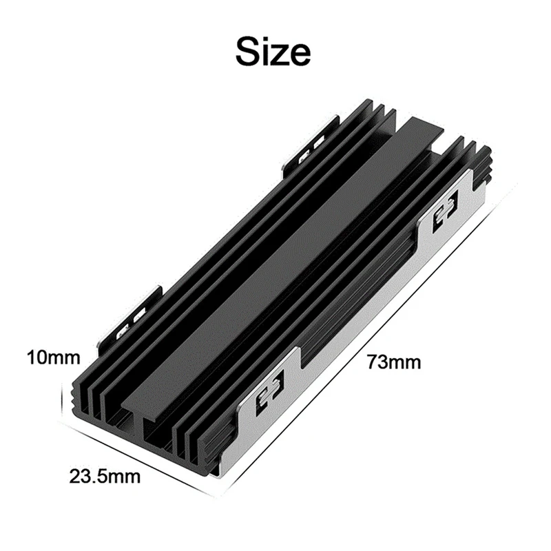 2X M.2 SSD Nvme Heat Sink M2 2280 Solid State Hard Disk Aluminum Heatsink Gasket For M.2 2230 2280 NGFF NVME SSD