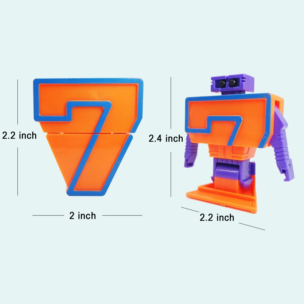 Nummer Roboter Spielzeug, Ziffer Bots Mathe Transformation Spielzeug für Kinder Bildung