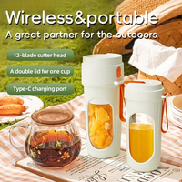 Small Portable Household 12 Blade 450ml Electric Juicer Mixer USB Rechargeable Multifunctional Juice Juice Cup