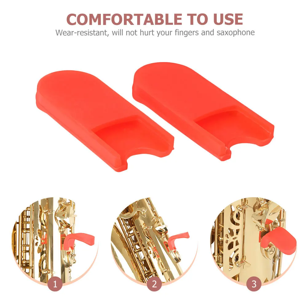 

2Pcs Premium Saxophone Thumb Rest Mat Flexible Wear-Resistant Protective Pad Cover Smooth Hand for Musicians Daily