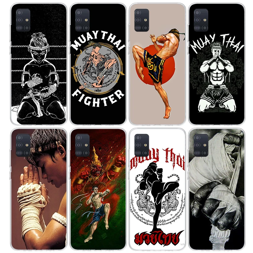 Muay Thai Fight Boxing Phone Case for Samsung Galaxy A51 A71 A41 A31 A21S A11 A01 A50S A70 A40 A30S A20E A20S A10S A6 A7 A8 A9 P