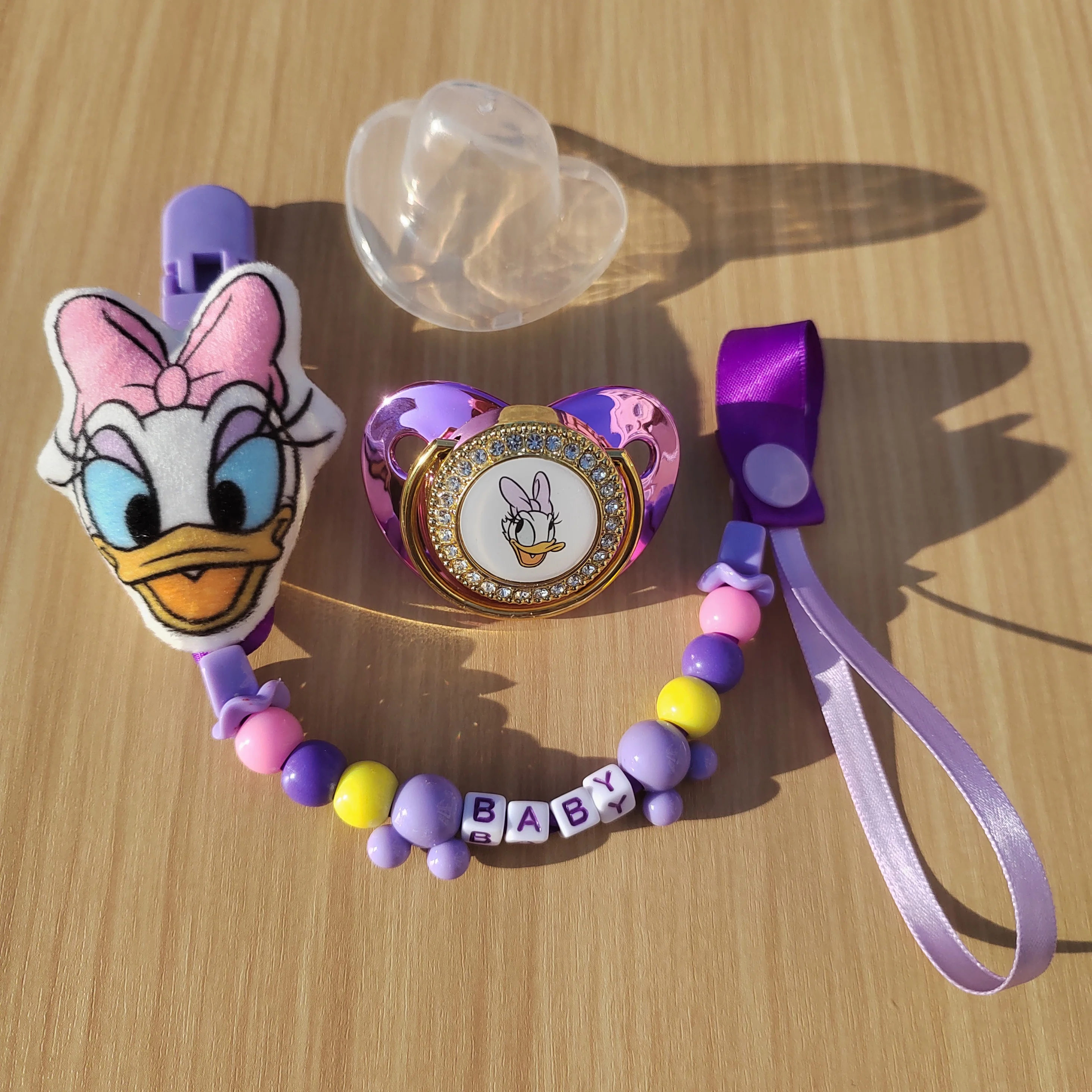 Funny DIY Crafts Making Daisy Duck Pacifiers Clip Bebe Naissance Accessoires