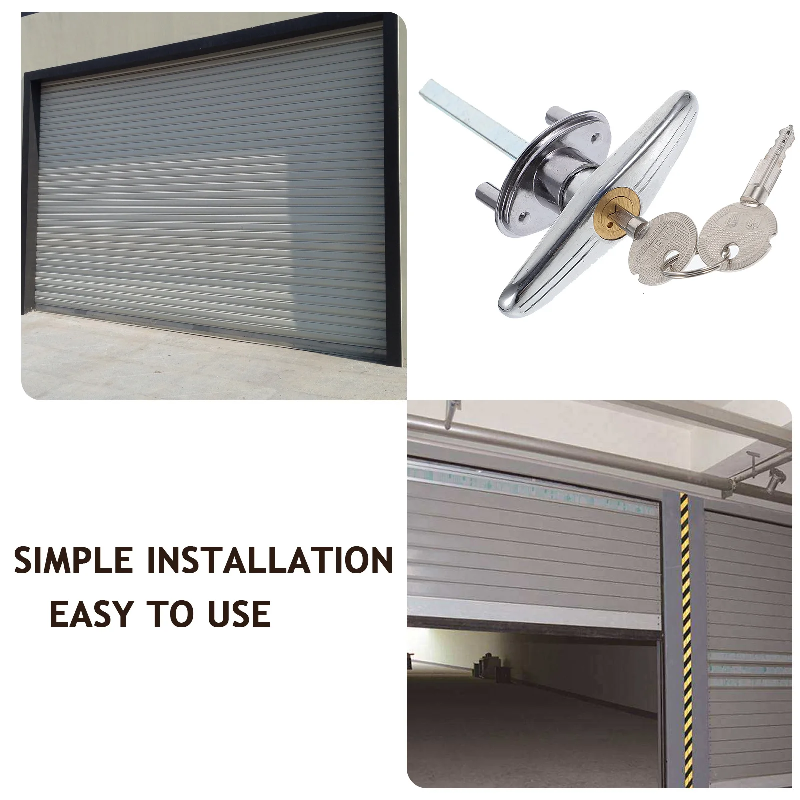 

Durable DieCast Garage Door Lock Copper Core THandle Emergency Release Lock Kit For Home And Business